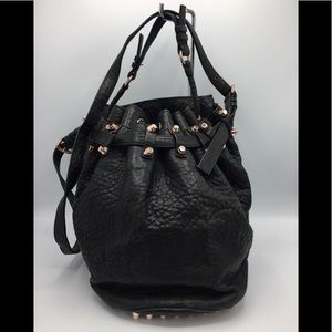 Alexander Wang Black Leather Diego Bucket Bag